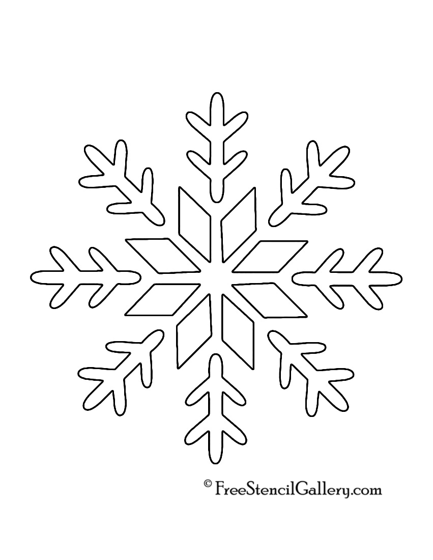 Snowflake Stencil 09  Free Stencil Gallery